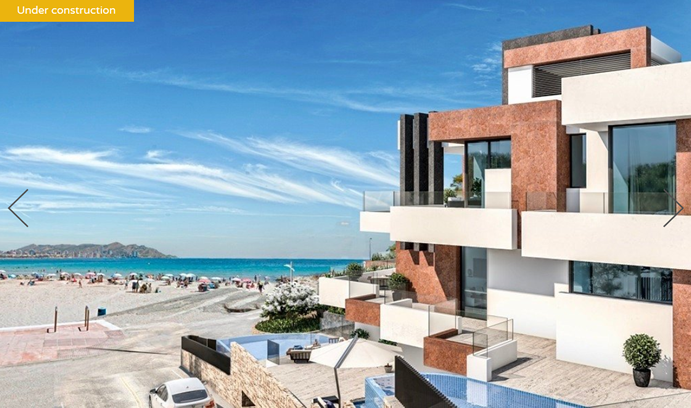 Newly built apartment in front of Poniente beach in Benidorm